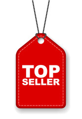 red vector banner top seller