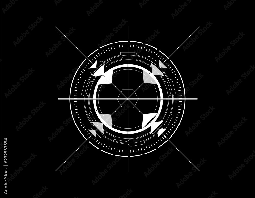 Poster hud elements,graph.vector illustration.head-up display elements for the web.