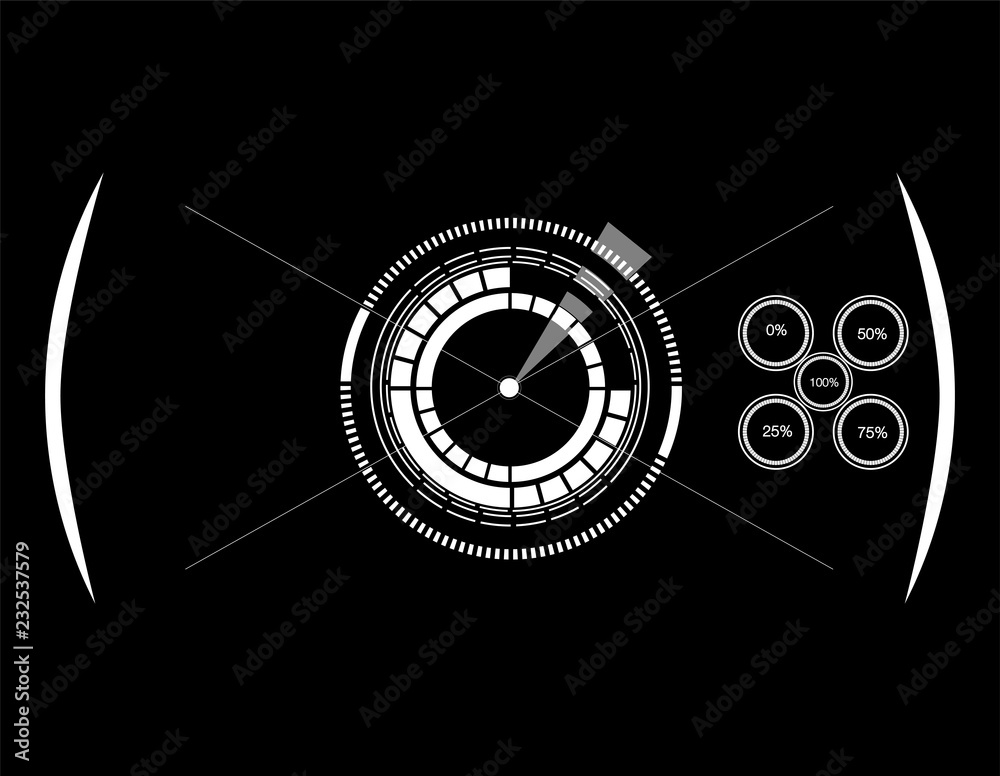 Poster hud elements,graph.vector illustration.head-up display elements for the web.