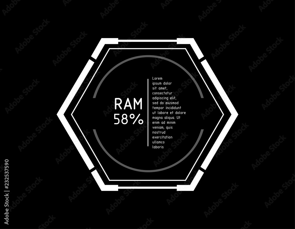Poster hud elements,graph.vector illustration.head-up display elements for the web.