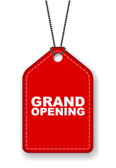 red vector banner grand opening