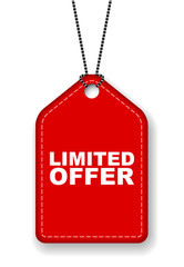 red vector banner limited offer