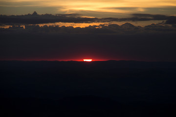 sunset over the lake