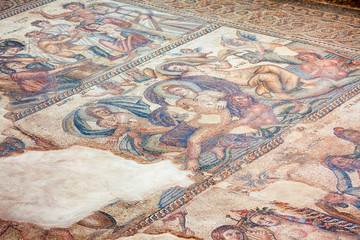 Mosaic floor from the House of Aion. Kato Pafos Archaeological Park.