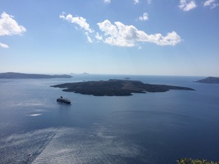 volcano of the santorini