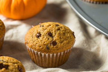 Sweet Homemade Chocolate Pumpkin Muffins