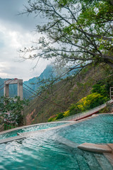 Thermal water pools in Tolantongo, Mexico
