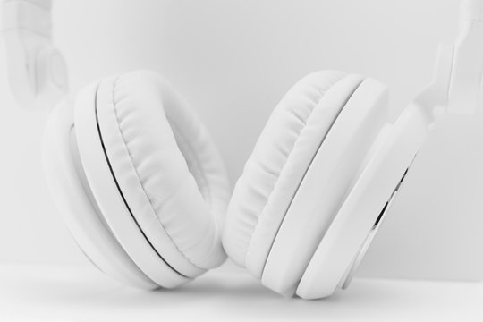 White headphone on white.