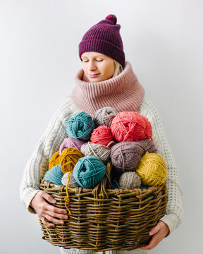 Woman with yarn