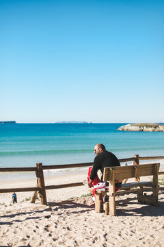 Santa on vacation. Or 26th of December