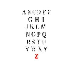 hand drawn font, alphabet, calendar for year