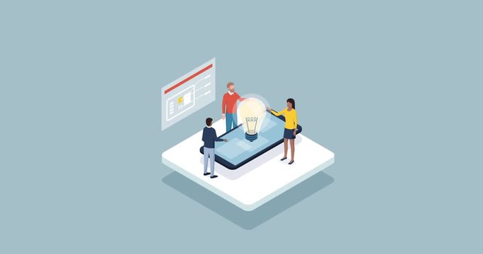 Creative people working together and finding solutions for their business