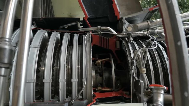 Aircraft Engine In Cross Section
