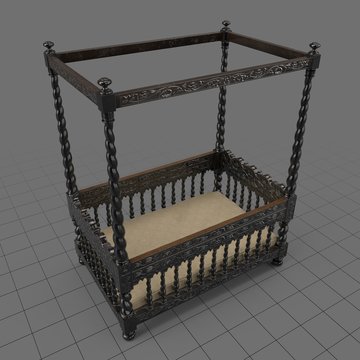 Antique wooden crib