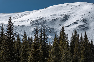Dramatic winter storm over Peak 8, Rocky Mountains, Colorado