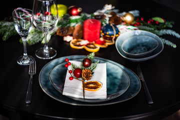 Christmas table setting