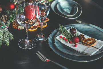 Christmas table setting