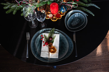 Christmas table setting