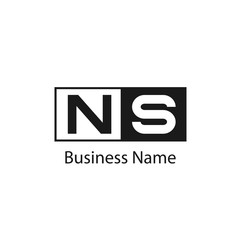 Initial letter NS logo template Design