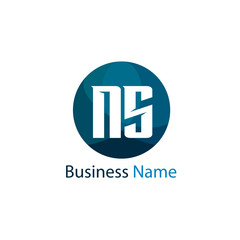 Initial letter NS logo template Design