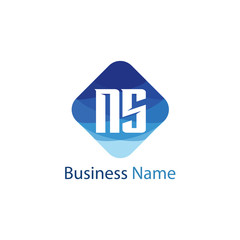 Initial letter NS logo template Design