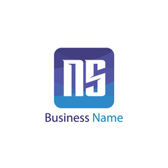Initial letter NS logo template Design