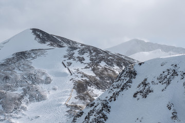 Dramatic winter storm over Peak 8, Rocky Mountains, Colorado