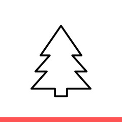 Fototapeta premium Christmas tree icon, vector illustration