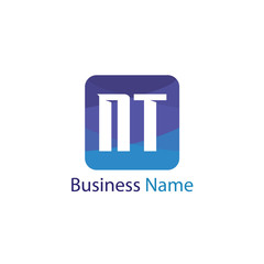 Initial letter NT logo template Design