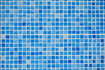 Blue pool tiles