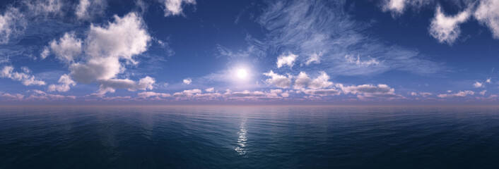 sea morning, beautiful panorama of the seascape,
