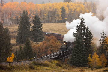 Cumbres & Toltec Scenic Steam Train, Chama, New Mexico to Antonito, Colorado over Cumbress Pass...