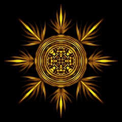 abstract fractal background fire star mandala