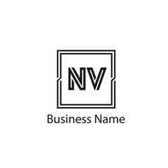 Initial letter NV logo template Design