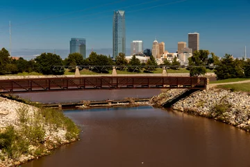 Deurstickers Oklahoma City Skyline, Oklahoma City, Oklahoma © spiritofamerica