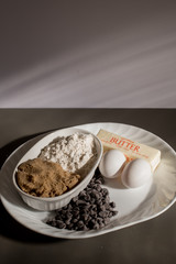 Chocolate chip cookie ingredients