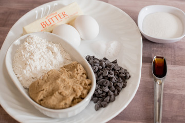 Chocolate chip cookie ingredients