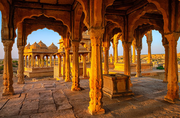 Bada Bagh tombs in Jaisalmer, Rajasthan, India