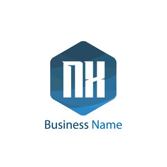 Initial letter NX logo template Design