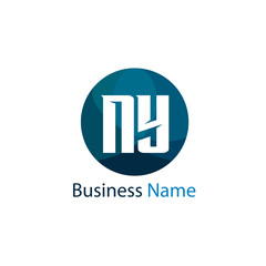 Initial letter NY logo template Design