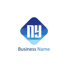 Initial letter NY logo template Design