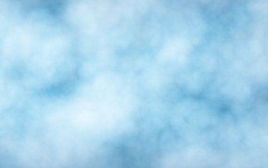 Background of abstract white color smoke isolated on blue color background. The wall of white fog. 3D illustration