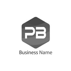 Initial Letter PB Logo Template Design