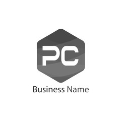 Initial Letter PC Logo Template Design