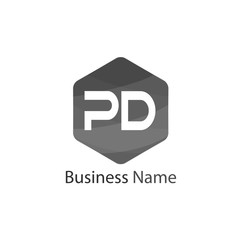 Initial Letter PD Logo Template Design