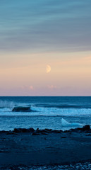 Mondaufgang bei Jökulsarlon