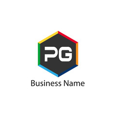 Initial Letter PG Logo Template Design