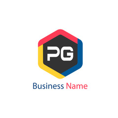 Initial Letter PG Logo Template Design