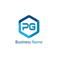Initial Letter PG Logo Template Design