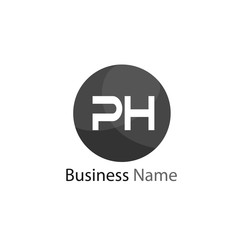 Initial Letter PH Logo Template Design